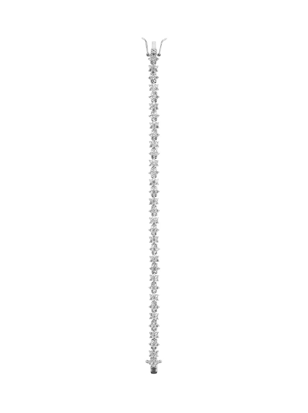 PETITE MARGUERITE, LAB WHITE SAPPHIRE SILVER RIVIÈRE BRACELET | Dorsey