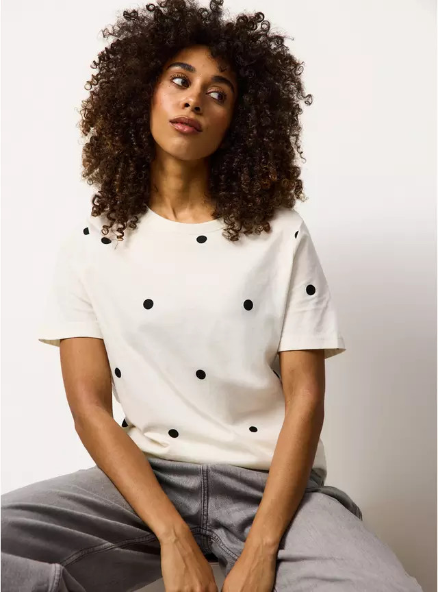 White Spotty Printed T-Shirt 18 | Tu Clothing