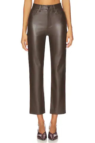 Lyra Slim Ankle Vegan Leather Straight in Dark Chocolate | Revolve Clothing (Global)