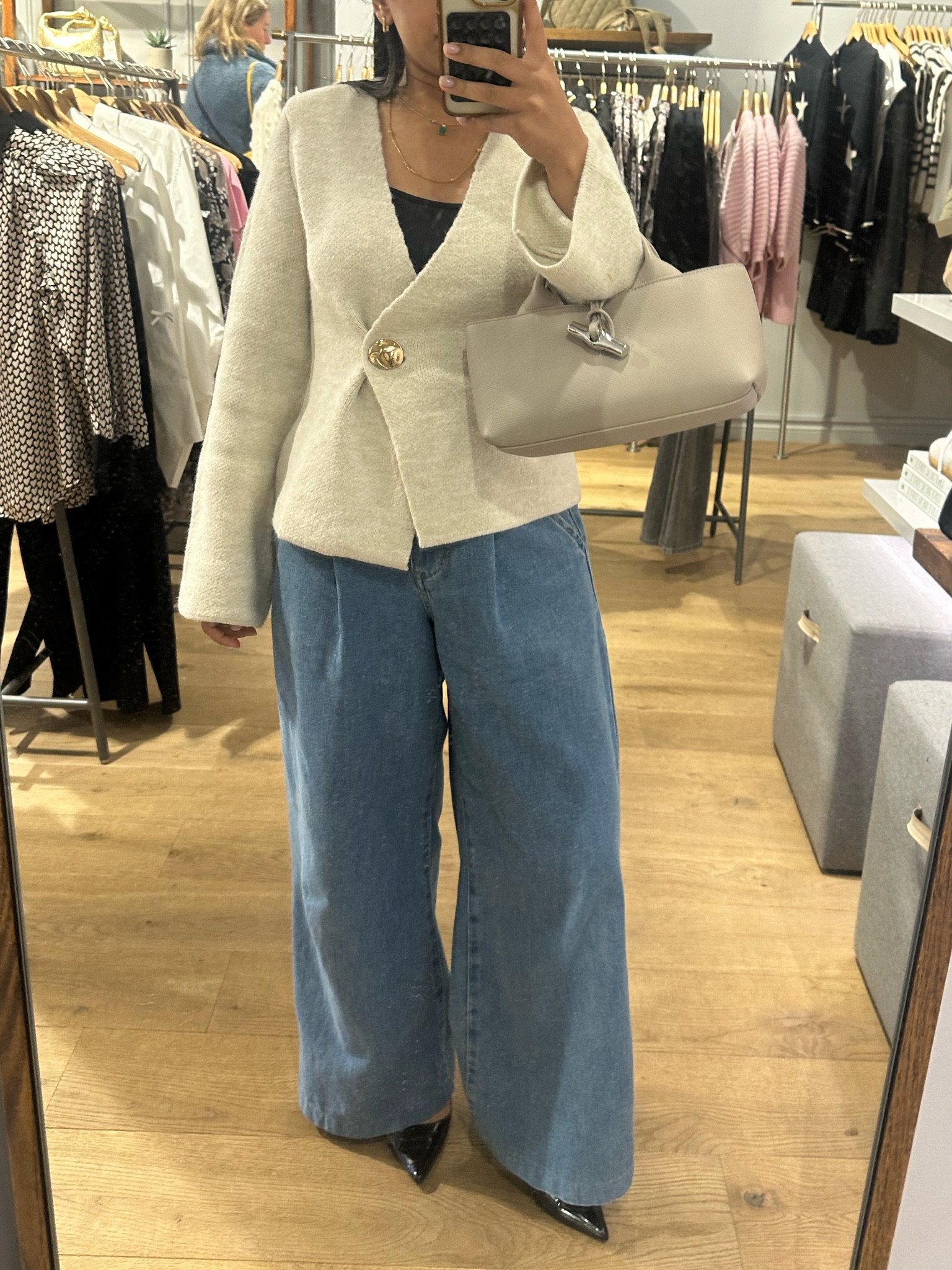 Cardi petite blue jeans 

#LTKautumn #LTKeurope #LTKuk