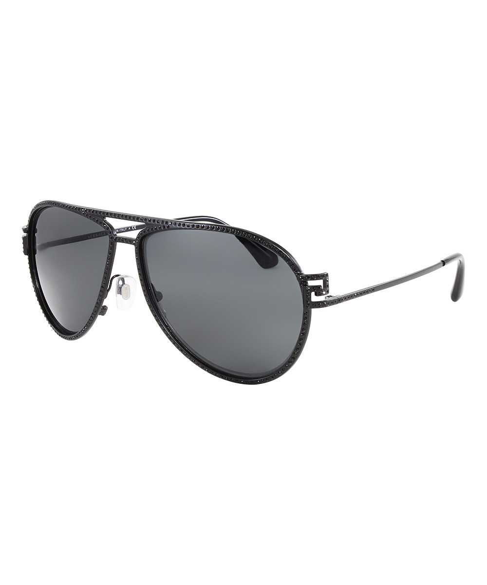 Versace Sunglasses Lens - Matte Black Aviator Sunglasses | Zulily