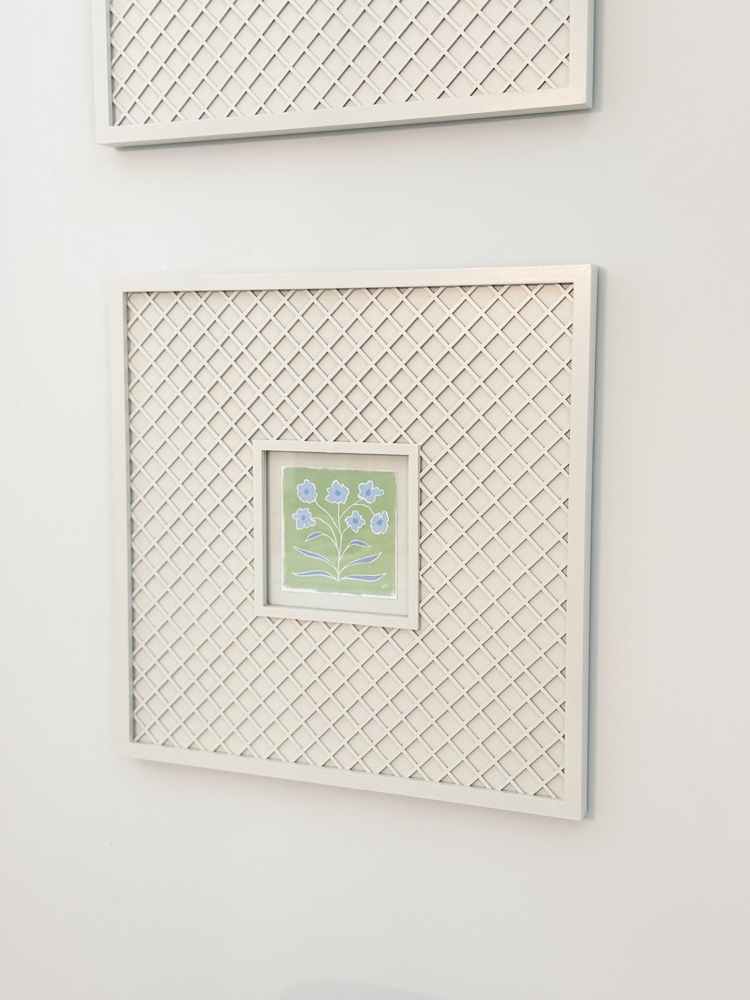 Love my new @Anthropologie  lattice frame and prints from @Etsy 😍

Grandmillennial style, Grandmillennial decor, blue and green floral botanical print, Grandmillennial wall decor, modern southern art, digital art, lattice decor

#LTKHome