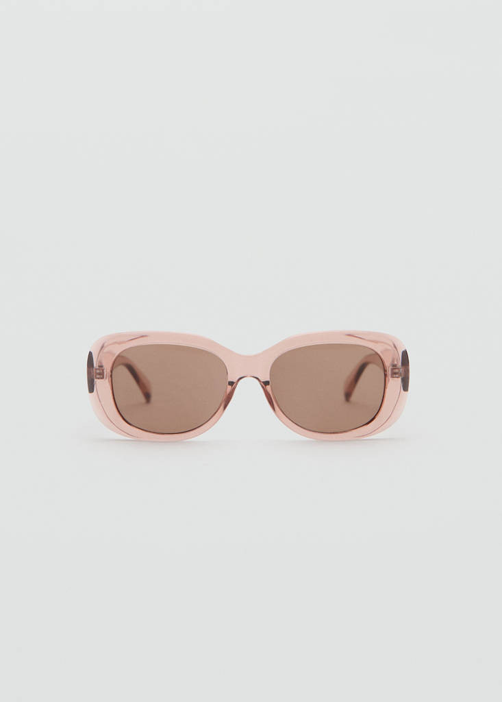 Rectangular-frame sunglasses pastel pink - Women - One size - MANGO | MANGO (UK)