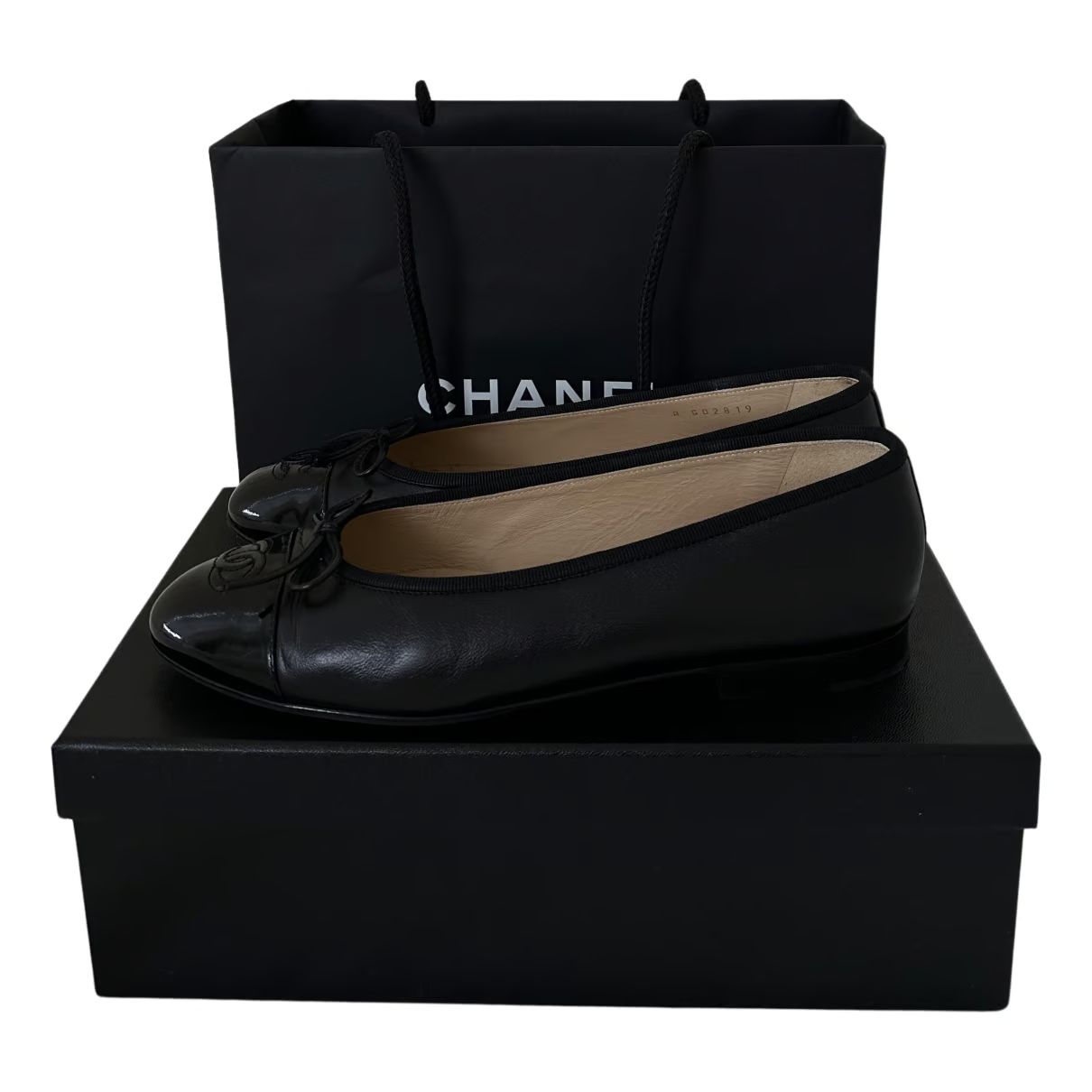 Chanel Cambon patent leather ballet flats | Vestiaire Collective (Global)