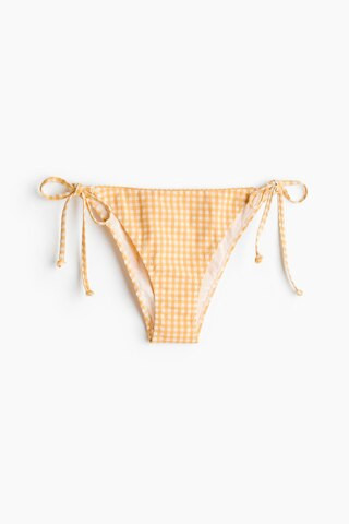 H & M - Tie Bikini Bottoms - Yellow/Gingham | H&M (US, CA, MX)