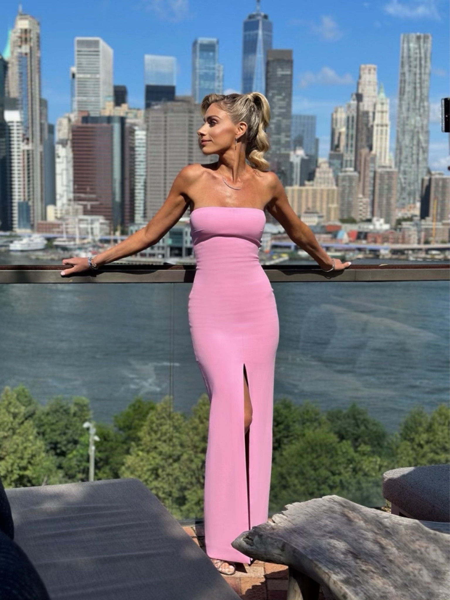 Summer wedding guest 💕 Barbie inspired 💕 Dress by Solace 
Shoes by Aquazzura 