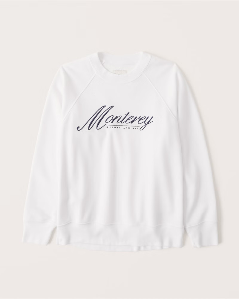 Women's Boyfriend Crew California Graphic Sweatshirt | Women's Tops | Abercrombie.com | Abercrombie & Fitch (US)