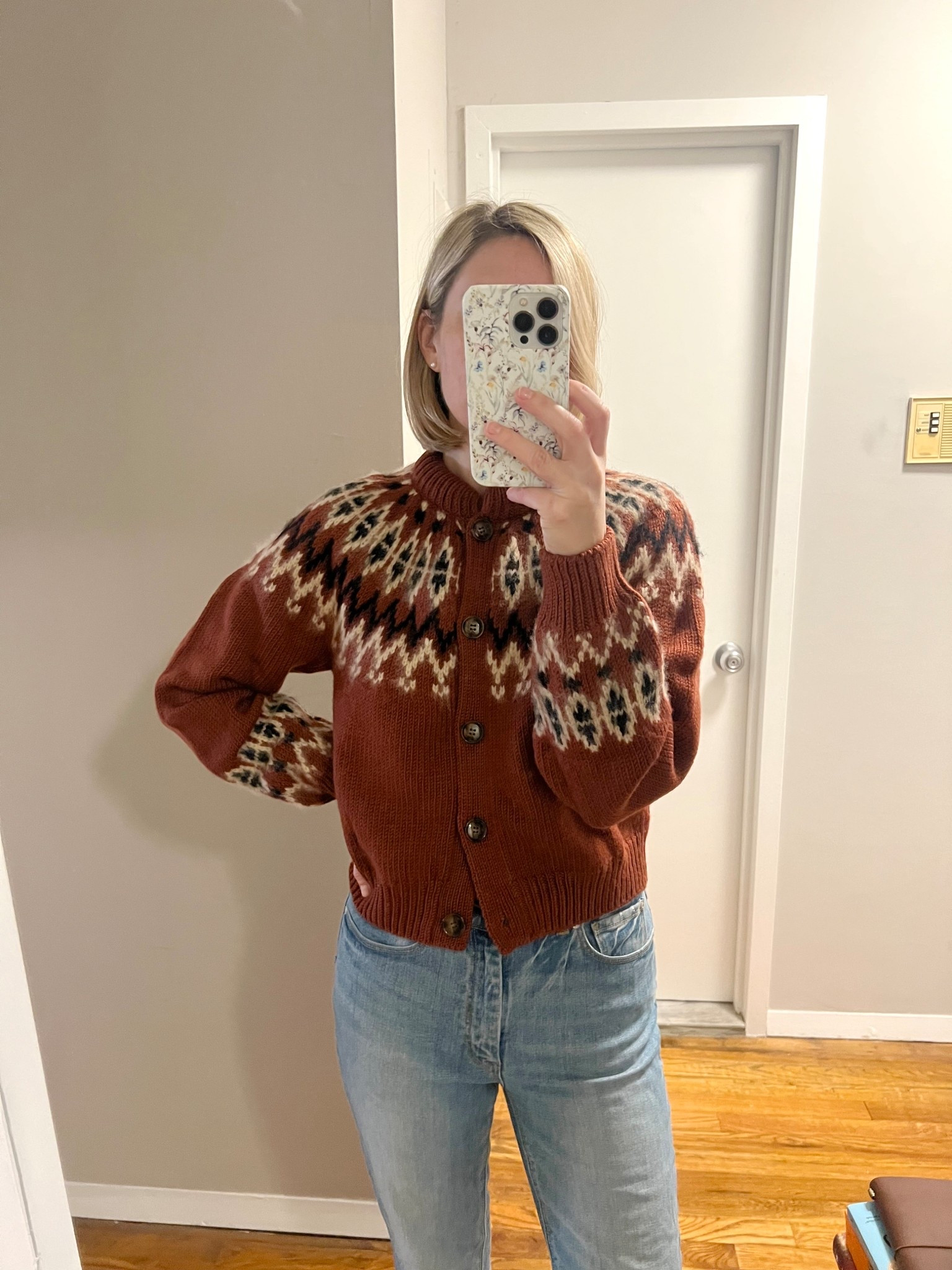 Fair isle cardigan. Fall outfit. Workwear 

#LTKOver40 #LTKStyleTip #LTKWorkwear