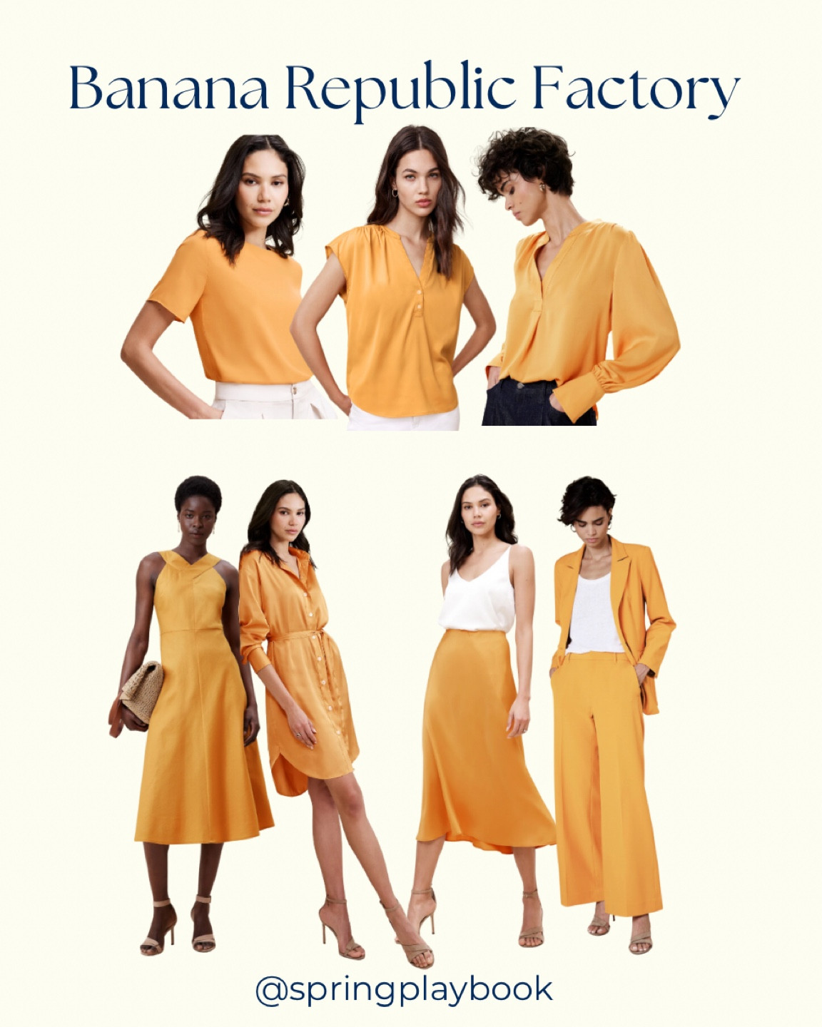 This warm mango color from Banana Republic looks great for Clear & Warm Springs! Might be a bit bold & warm for Light Springs who lean super neutral  

#createdcolorful #createdcolorfulspring #hocspring #tcispring #pcaspring #lightspring #warmspringg #truespring #brightspring #clearspring #paintboxspring #bluespring

#LTKwedding #LTKworkwear #LTKsalealert