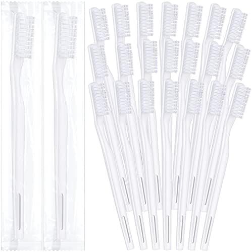 200 Pack Individually Wrapped Disposable Toothbrush Bulk Single Use Toothbrush Travel Toothbrushes D | Amazon (US)