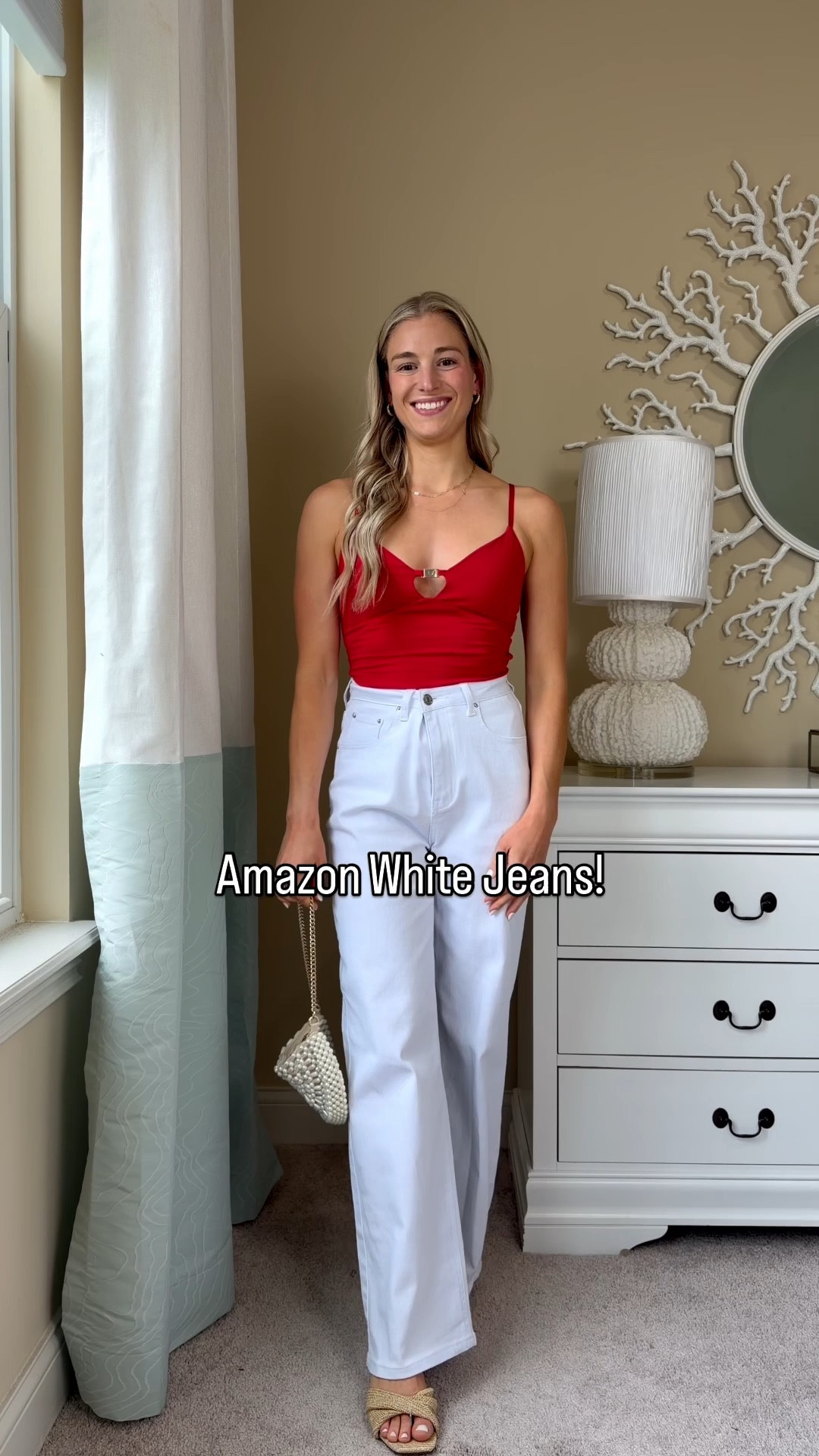 Amazon jeans! Wearing a 2 which is a size bigger than my normal and I do have extra room! Stick with TTS! Affordable, cute and comfy! 🤍🤍🤍🤍🤍🤍🤍🤍🤍🤍🤍🤍🤍🤍🤍🤍 baggy jeans. Wide leg jeans. Mom jeans. White jeans. Summer outfits. Spring outfits. Date night outfits. Vacation outfits  

#LTKootd