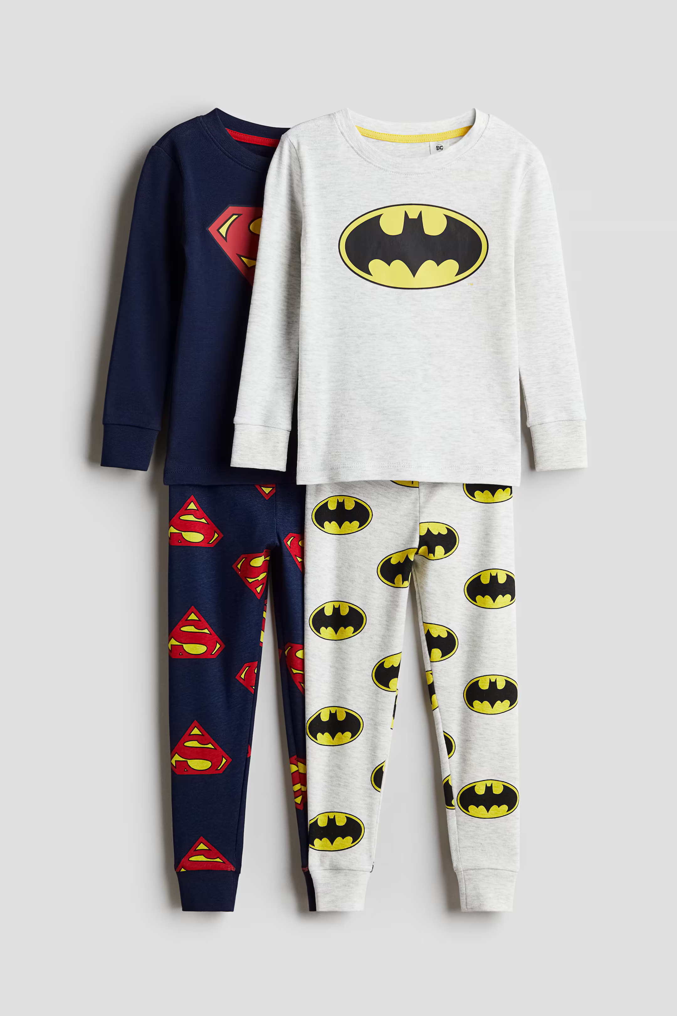 2-pack Snug Fit Cotton Pajamas - Navy blue/Batman and Superman - Kids | H&M US | H&M (US + CA)