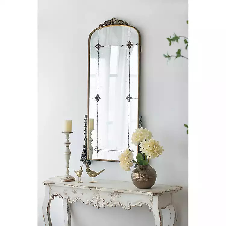Antique Gold French Scroll Wall Mirror | Kirkland's Home