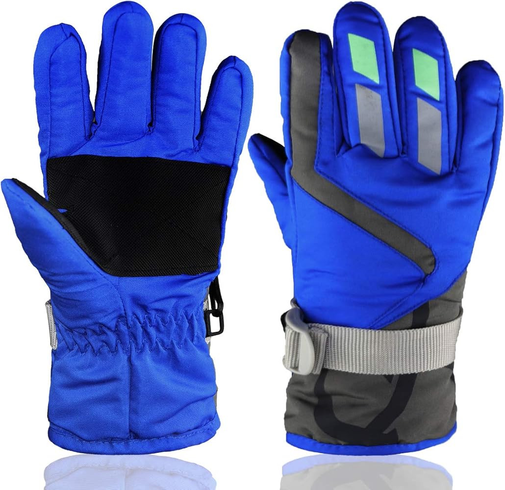 YR.Lover Children Ski Gloves Winter Warm Outdoor Riding Thickening Gloves(2-4Y) | Amazon (US)