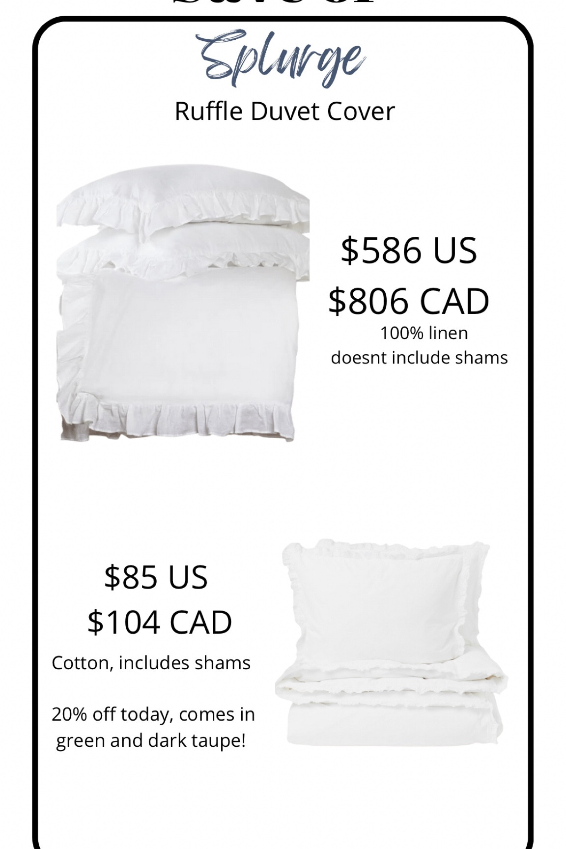 Linen ruffle duvet, get the look for less with the cotton duvet!  On sale today.  

Look for less, white duvet cover 

#LTKhome