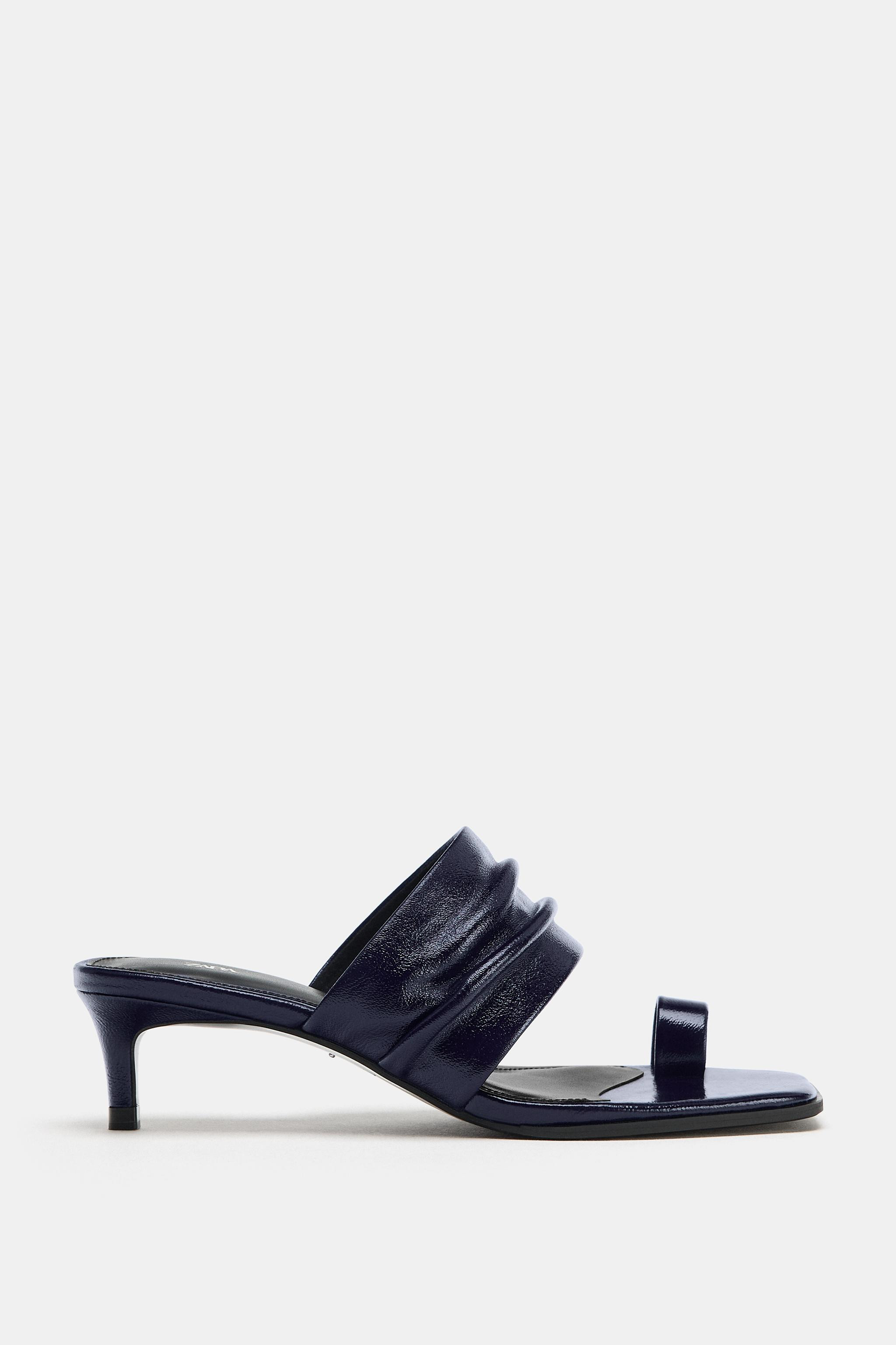 LEATHER STRAP SANDALS | Zara UK
