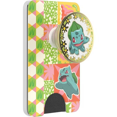 PopSockets Pokemon Magnetic Phone Wallet with Grip and MagSafe - Bulbasaur Patchwork | Target
