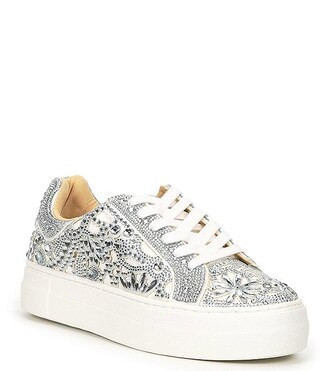 Blue by Betsey Johnson Reily Rhinestone Platform Sneakers | Dillard's