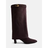 Madden NYC Women's Fold Over Faux Suede Buckle Boots | Walmart (US)