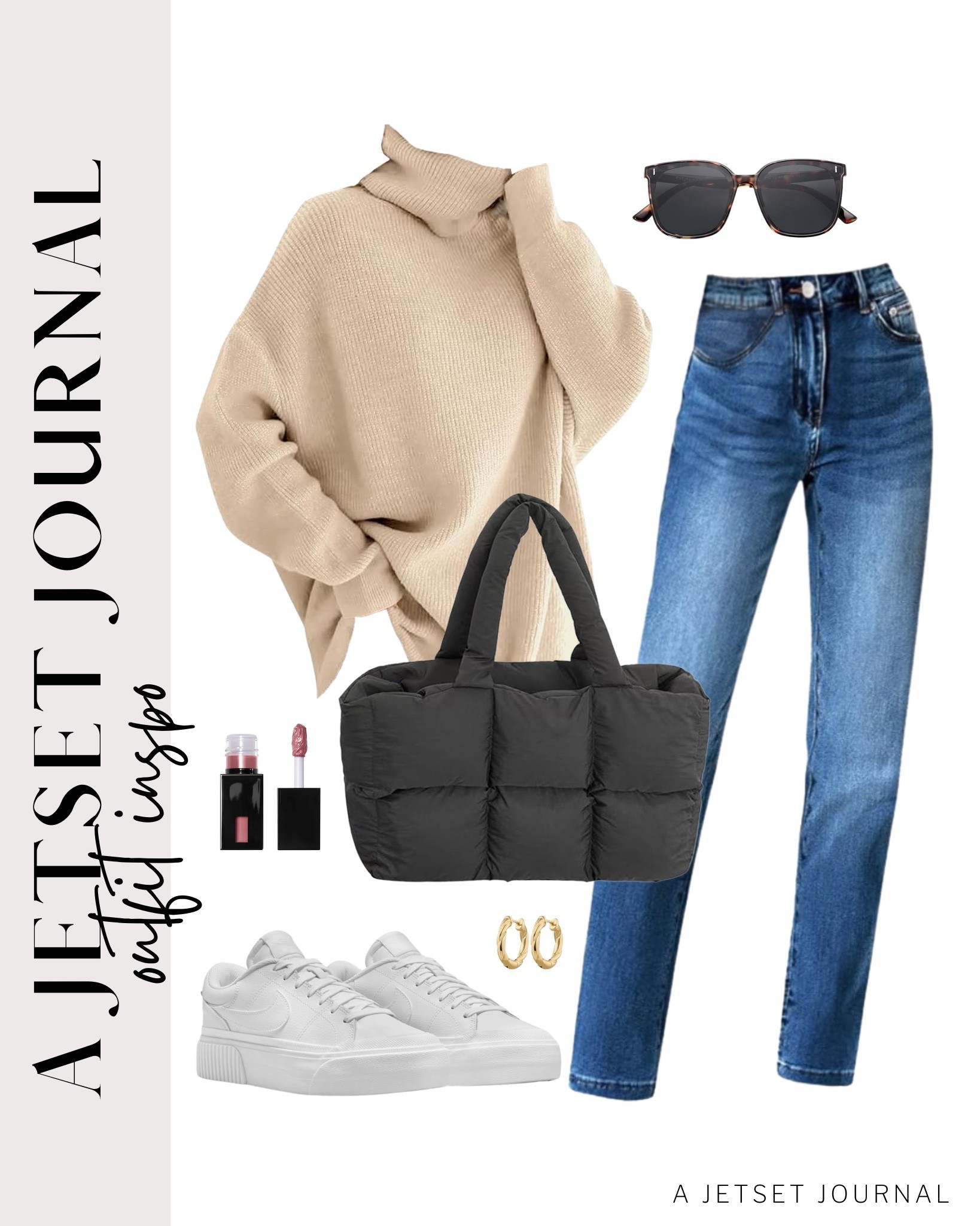 Cozy oversized turtleneck and straight leg jeans are my favorite for a comfy and casual look!
oversized batwing sweater, elf lip stain, chunky hoop earrings, puffer tote bag, winter outfit idea, casual look, vacation style, makeup must have, beauty favorite, functional bag, amazon fashion, affordable style

#LTKU #LTKFindsUnder50 #LTKSeasonal