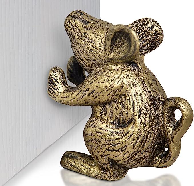 Cast Iron Mouse Door Stop by Comfify- Decorative Vintage Rustic Door Stop - Stop Your Bedroom, Ba... | Amazon (US)