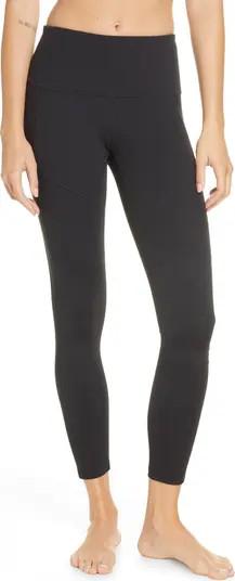 Moto Ribbed High Waist Ankle Leggings | Nordstrom