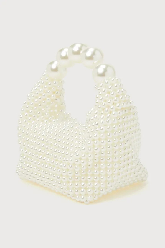 Upgraded Glam White Pearl Handbag | Lulus