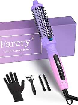 1.25-Inch Thermal Brush - Ceramic Ionic Heated Round Brush for 90's Full-Bodied Style, Volumizing... | Amazon (US)