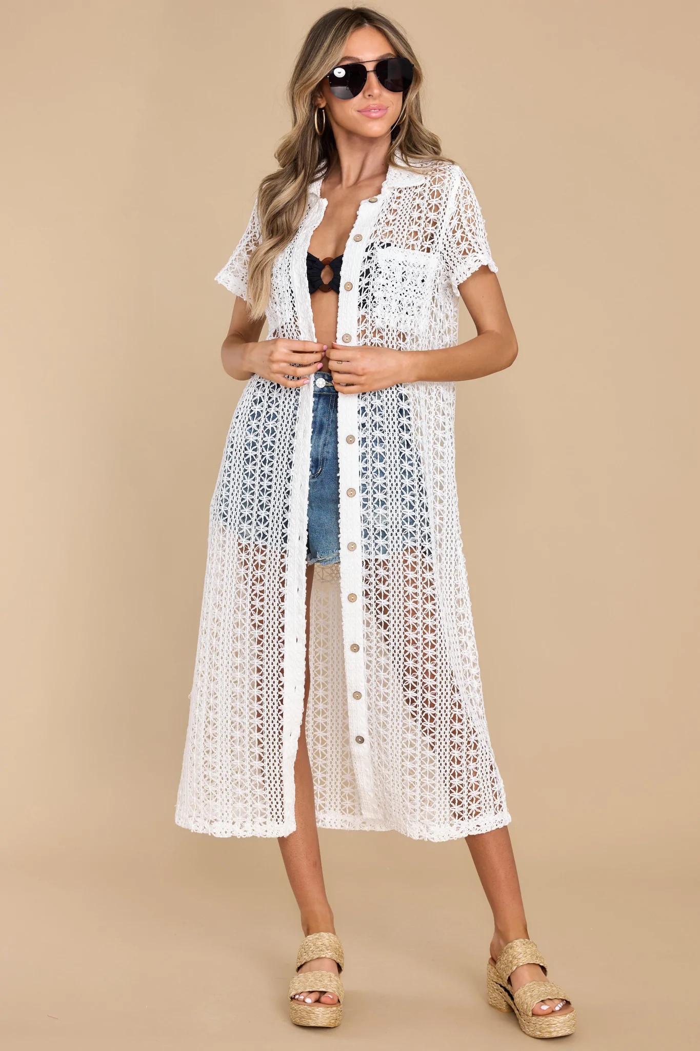 Sail The Seas White Cover Up | Red Dress 