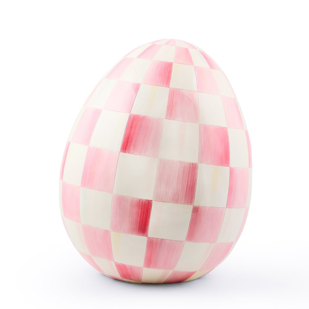 Bubblegum Check Large Egg | MacKenzie-Childs