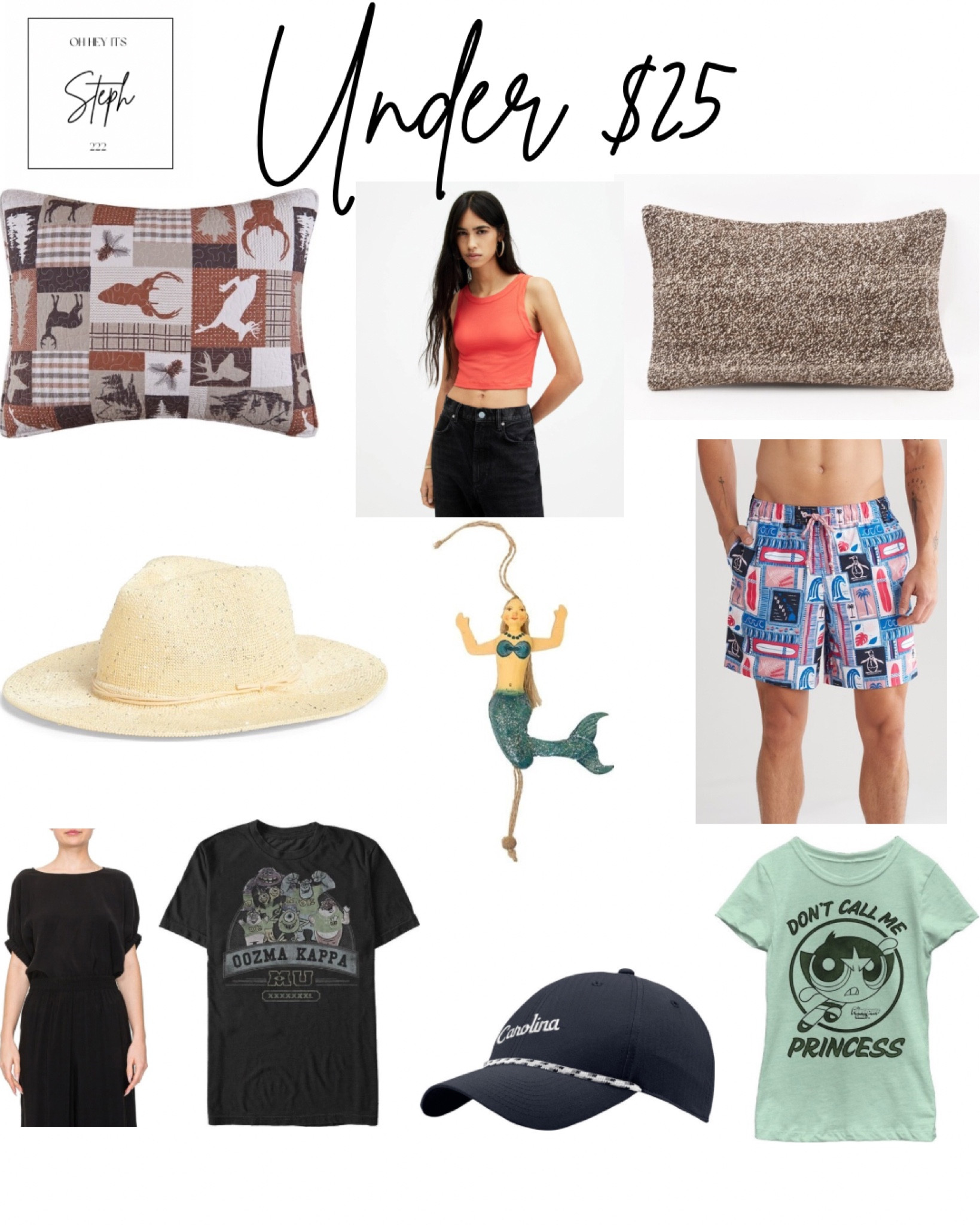 Under $25


Boat neck top, Nordstrom rack, monsters inc men’s tee, target, Nike unc hat, powerpuff girls tee, panama hat, mermaid ornament, swim trunks, pillow sham, sleeveless crop top, allsaints 

#LTKStyleTip #LTKHome #LTKFindsUnder50