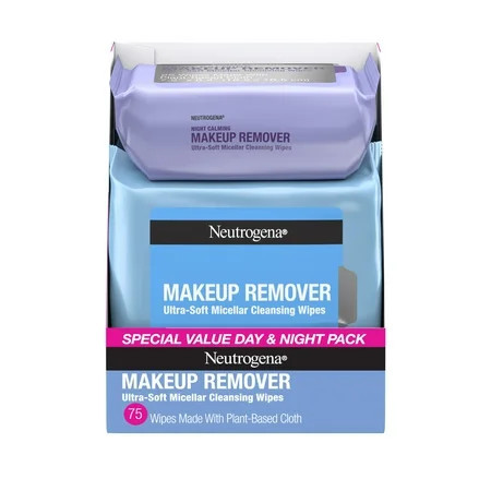 Neutrogena Day & Night Makeup Remover Cleansing Wipes 3 x 25 Count | Walmart (US)