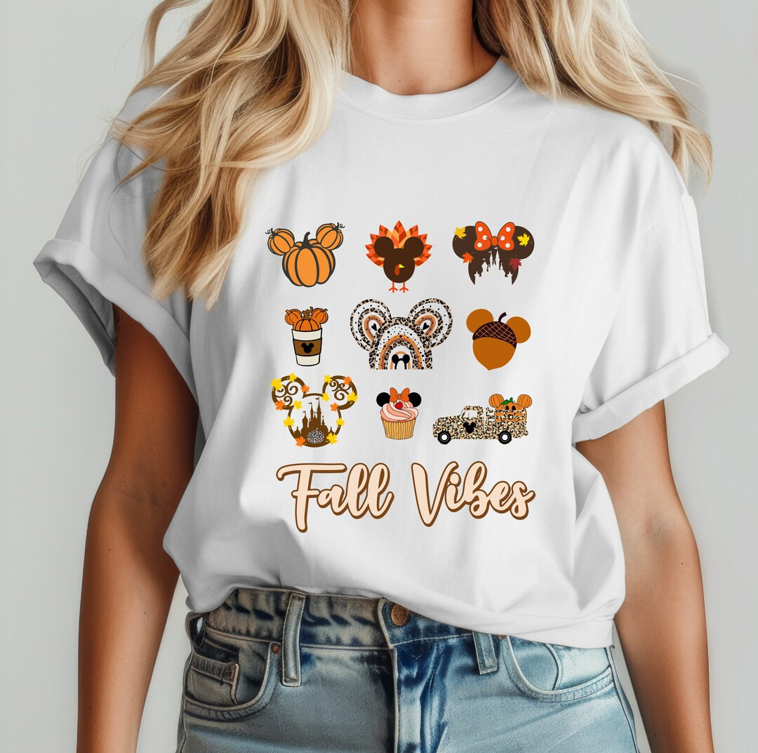 Disney Fall Vibes Shirt, Disney Fall Shirt, Disney Retro Autumn Shirt, Disney Thanksgiving Shirt ... | Etsy (US)