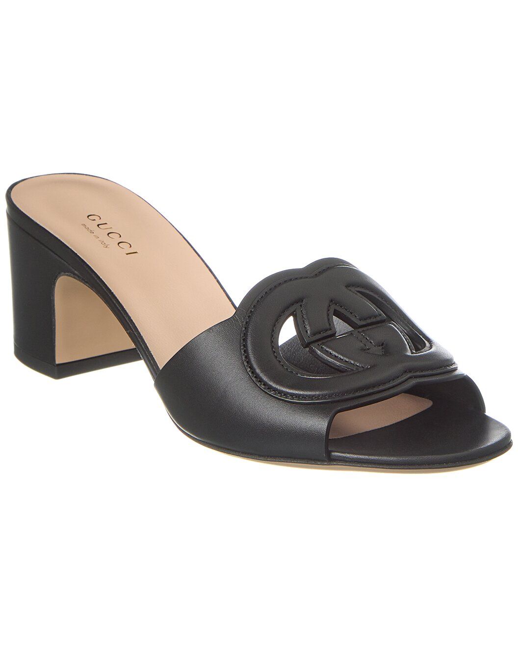 Interlocking G Leather Sandal | Gilt & Gilt City