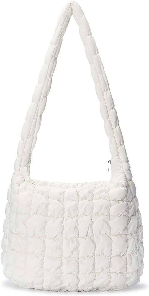 Puffer Tote Bag for Women Quilted Tote Bag Quilted Crossbody Bag Lightweight Padding Pufferr Shou... | Amazon (US)