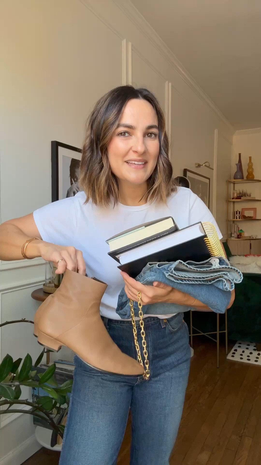 December favorites haul:

- @thedaydesigner day planner - I will not shut up about this planner; I've used this for the past 7 years and it has tons of space for writing with columns to keep you organized for meetings and general to-dos

- Carolyn Bessette-Kennedy biography that I saw @arbro reading so I wanted to read it, too! I'm only about 7 chapters in, but so far I like it a lot more than the Anna Wintour biography I tried to read last year  

- The perfect statement necklace that you can also wear every day from @_jennybird

- New jeans from @slvrlake.denim - they look rigid but have a little stretch and fit me perfectly (since they're a cropped style and I'm 5'4" I didn't have to hem them!)

- Gorgeous, buttery leather boots from @therow that I'm excited to wear into spring  

Which is your favorite?

#LTKSeasonal #LTKShoeCrush #LTKFindsUnder100