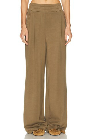 Varley The Extra Wide Leg 32 Pant in Military Olive - Olive. Size L (also in M, S, XS). | FWRD 