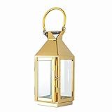BalsaCircle 8-Inch Tall Gold Metal Lantern Candle Holder - Wedding Party Events Home Centerpieces De | Amazon (US)