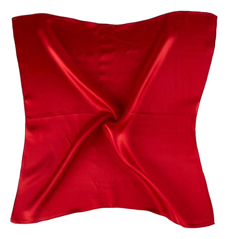 JWSilk Silk Neckerchief Small Square Silk Scarf Solid Color (Red 1) | Amazon (CA)