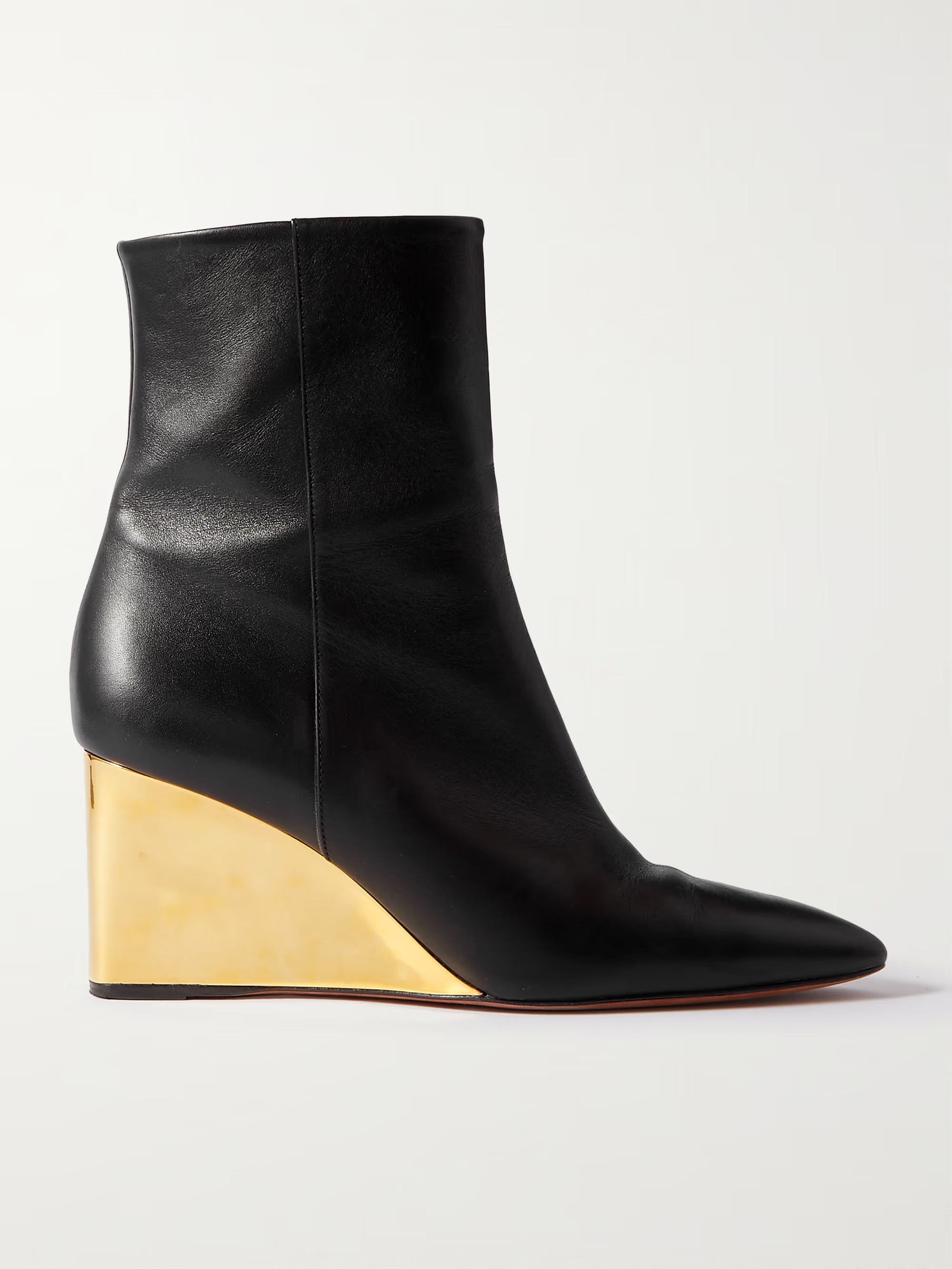 + NET SUSTAIN Rebecca leather wedge ankle boots | NET-A-PORTER (US)