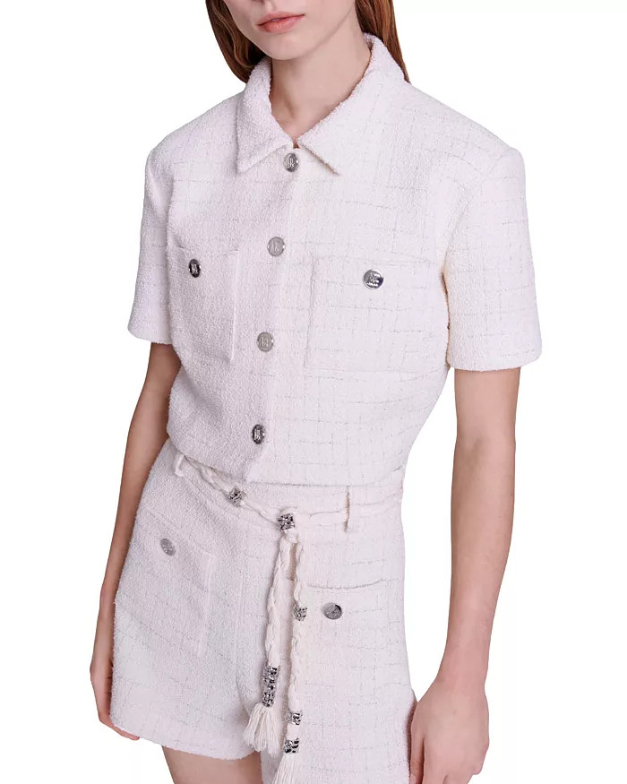 Maje Villon Tweed Top  Women - Bloomingdale's | Bloomingdale's (US)