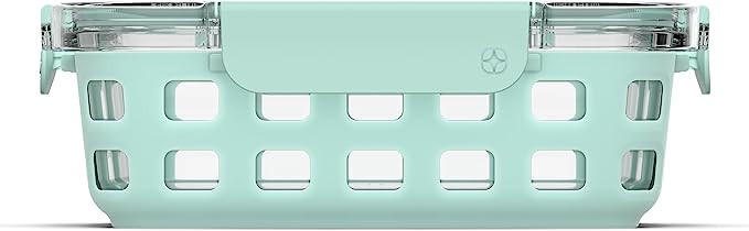 Ello DuraGlass Glass Food Storage Containers - Meal Prep Container with Silicone Sleeve and Airti... | Amazon (US)