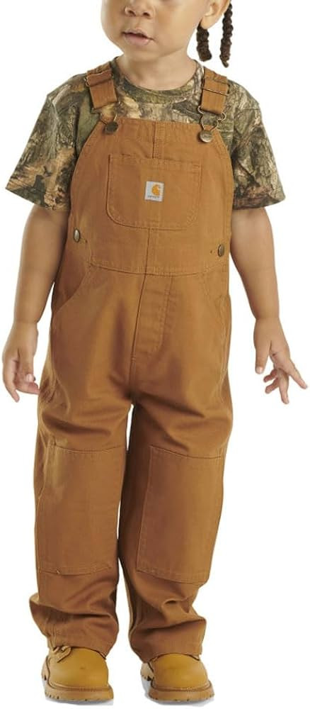 Carhartt Kid's CM8609 Loose Fit Canvas Bib Overall - Boys 18 Months Carhartt Brown | Amazon (US)