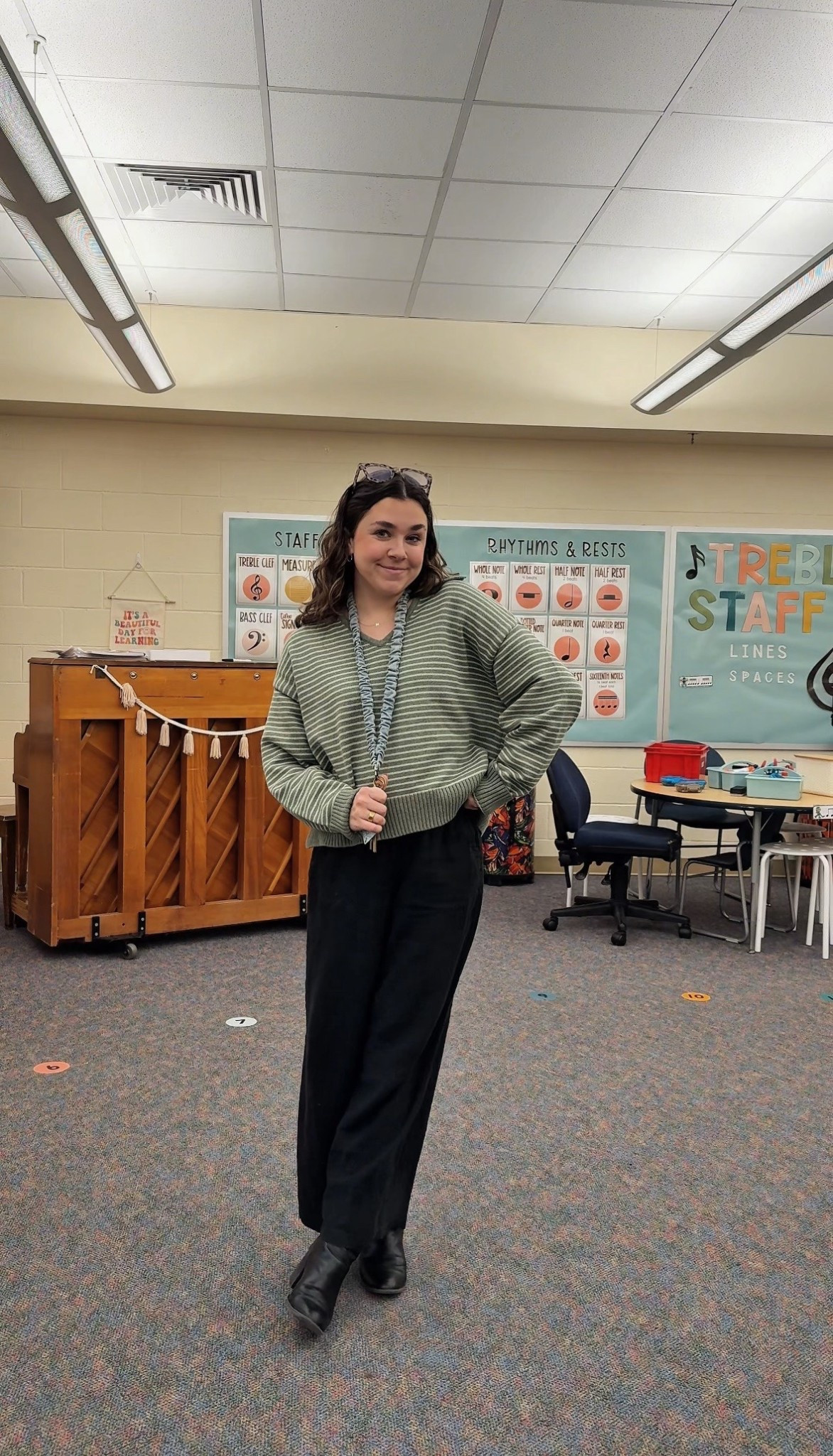 Today’s teacher outfit!! Got this sweater on clearance from target over the weekend and love it! 

#LTKootd #LTKFindsUnder50 #LTKWorkwear