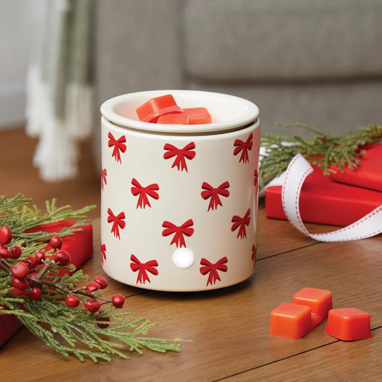 Mainstays Full Size Red Ribbons Ceramic Fragrance Wax Melt Warmer | Walmart (US)