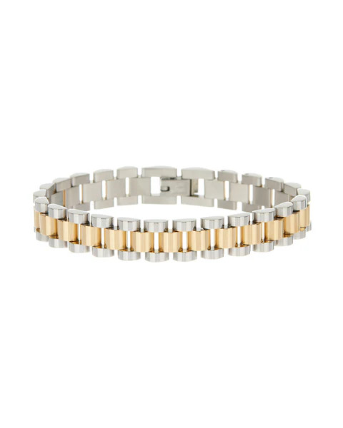 Two-toned Timepiece Bracelet | Luv Aj