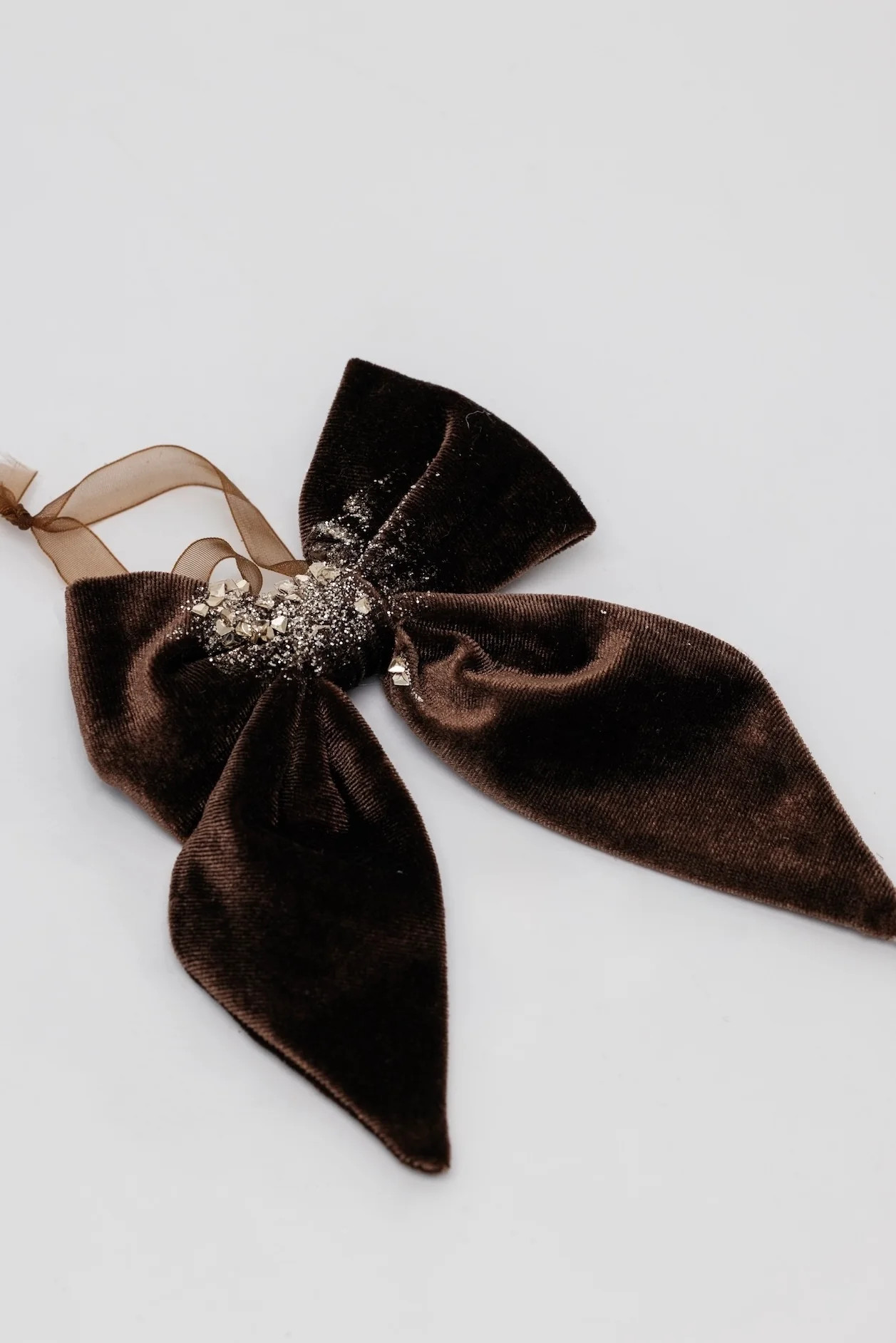 Velvet Bow Ornament - Brown | THELIFESTYLEDCO
