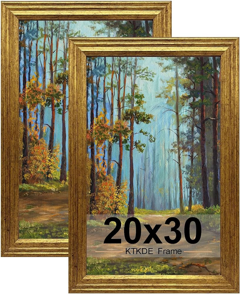 KTKDE Juego de 2 portarretratos de 20 x 30 pulgadas, marcos de póster vintage ornamentados, marc... | Amazon (US)