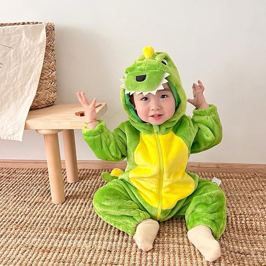 BHMAWSRT Toddler Animal Costume Hooded Halloween Funny Unisex Baby One-piece Outfit Kids Warm Fal... | Amazon (US)