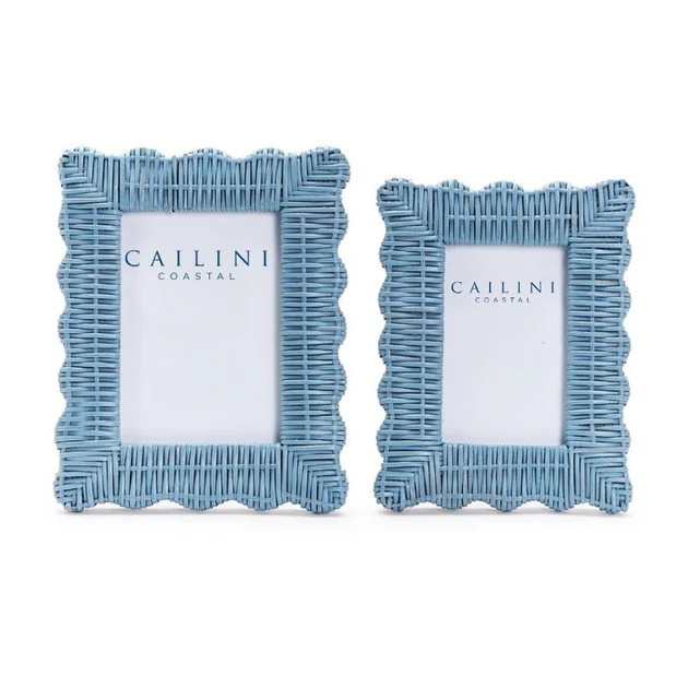 Isle Scallop Photo Frame - Blue | Cailini Coastal
